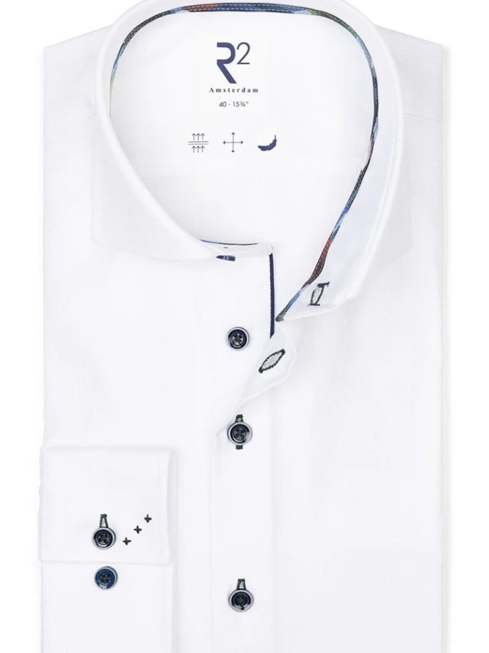 R2 Amsterdam White Heavy Twill Cotton Shirt